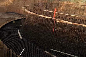 丹东砼烟囱新建施工现场